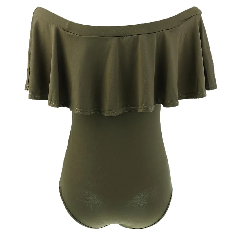 New Deals Women Girls Fashionable Comfortable Wear Off-Shoulder Short Sleeves Romper Bodysuit Jumpsuit Green Size S New Deals Women Girls Fashionable Comfortable Wear Off-Shoulder Short Sleeves Romper Bodysuit Jumpsuit Green Size S
