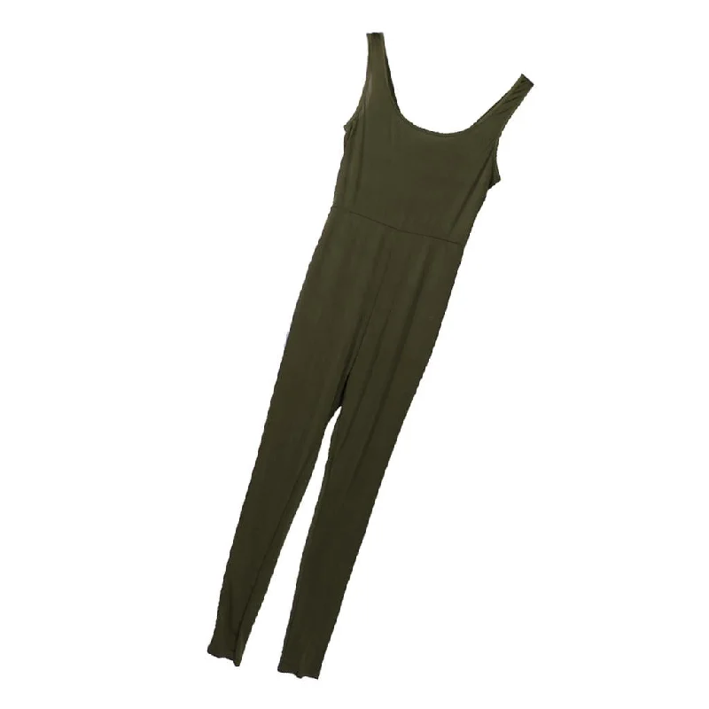 Can't Be Beat Women's Bodycon High Waist Sleeveless Tank Jumpsuits Army green S