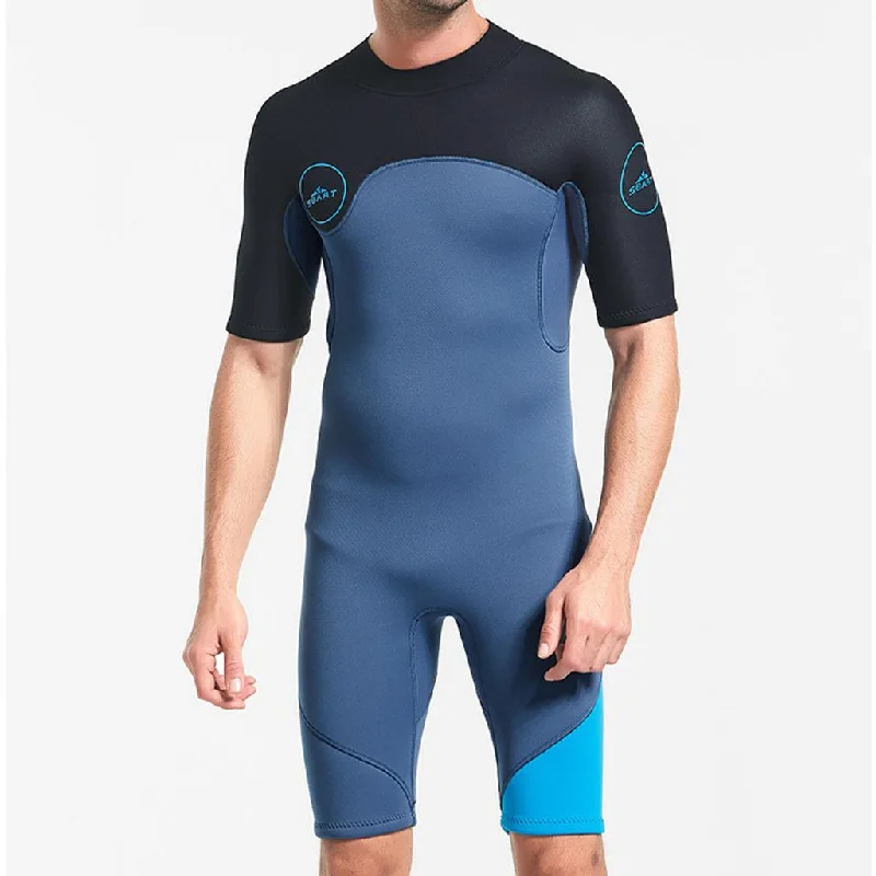 Crazy Deals Maxbell Mens 2mm Shorty Wetsuit Diving Snorkeling Swimming Scuba Dive Suit Jumpsuit Blue and Black M Crazy Deals Maxbell Mens 2mm Shorty Wetsuit Diving Snorkeling Swimming Scuba Dive Suit Jumpsuit Blue and Black M