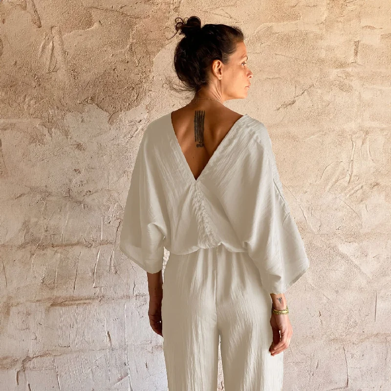 Savings Event Nahuel Jumpsuit - Women - HS Habotai Silk 40 - S000 Natural