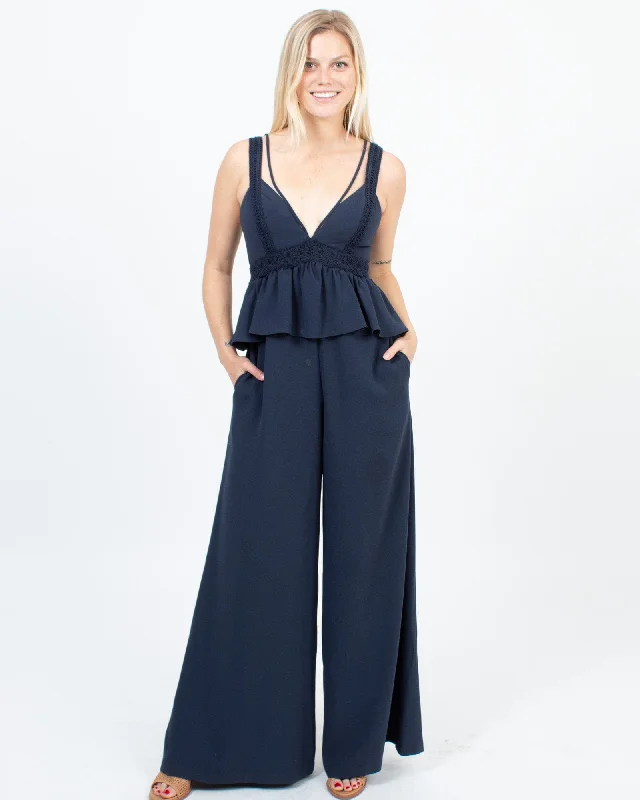 The Best Prices Navy Wide Leg Jumpsuit