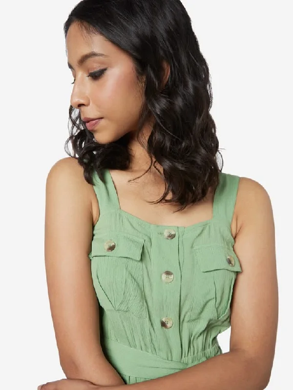 Don't Wait Nuon Sage Blaine Jumpsuit With Belt
