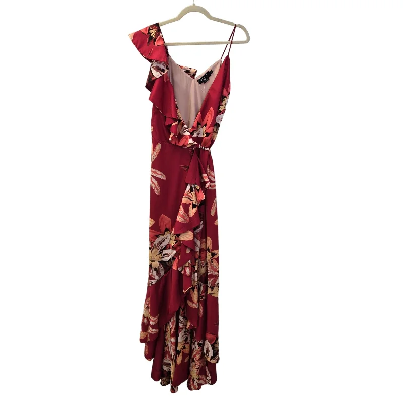 Price Cut NWOT PatBO Floral Carmen Maxi Wrap Dress in Deep Pink Size 6