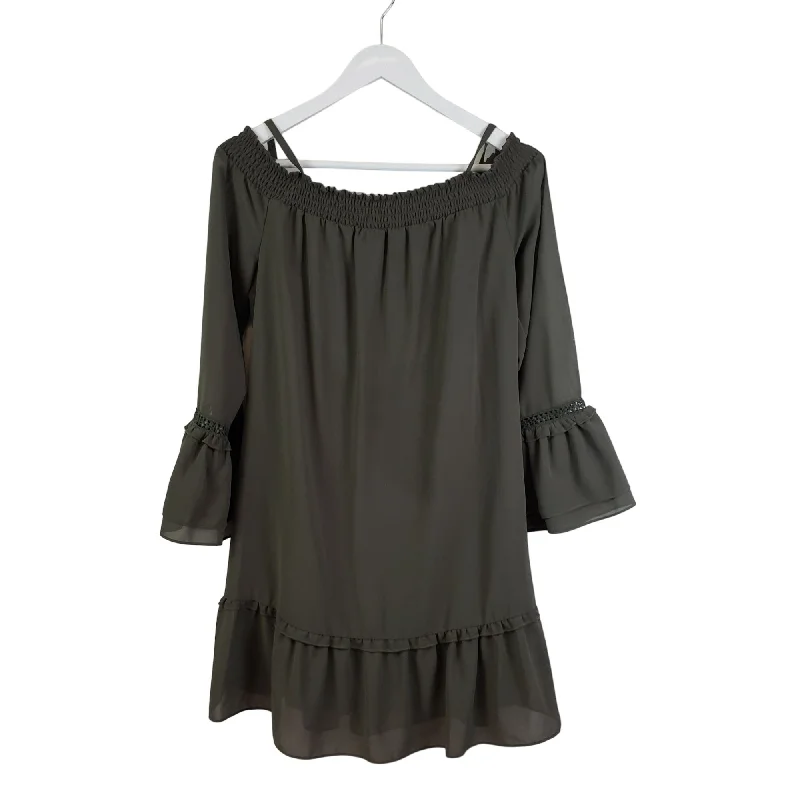 Limited Stock NWT A. Byer Off the Shoulder Ruffle Boho Mini Dress Size Medium