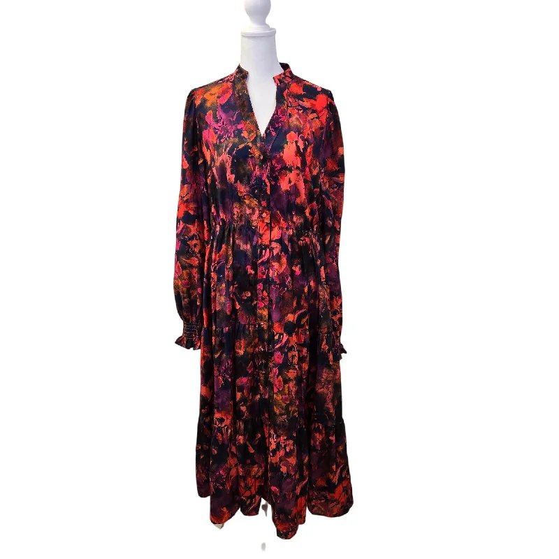 Price Blitz NWT Avara Bailey Floral Tiered Hem Boho Midi Dress Size Large *Missing Belt* Price Blitz NWT Avara Bailey Floral Tiered Hem Boho Midi Dress Size Large *Missing Belt*