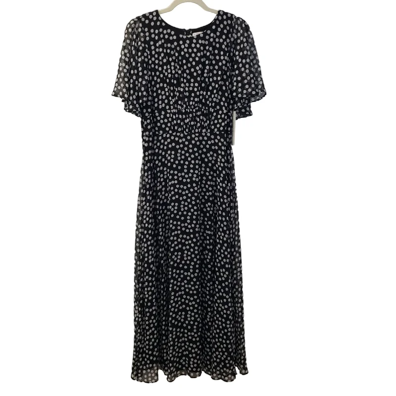 Clearance Sale NWT Calvin Klein Polka Dot Maxi Dress with Flutter Sleeves Size 8/10