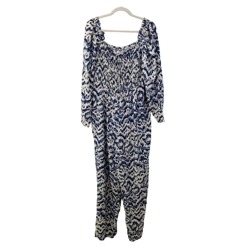 The Best Prices NWT Eloquii Elements Graphic Print Smocked Wide Leg Jumpsuit Size 18