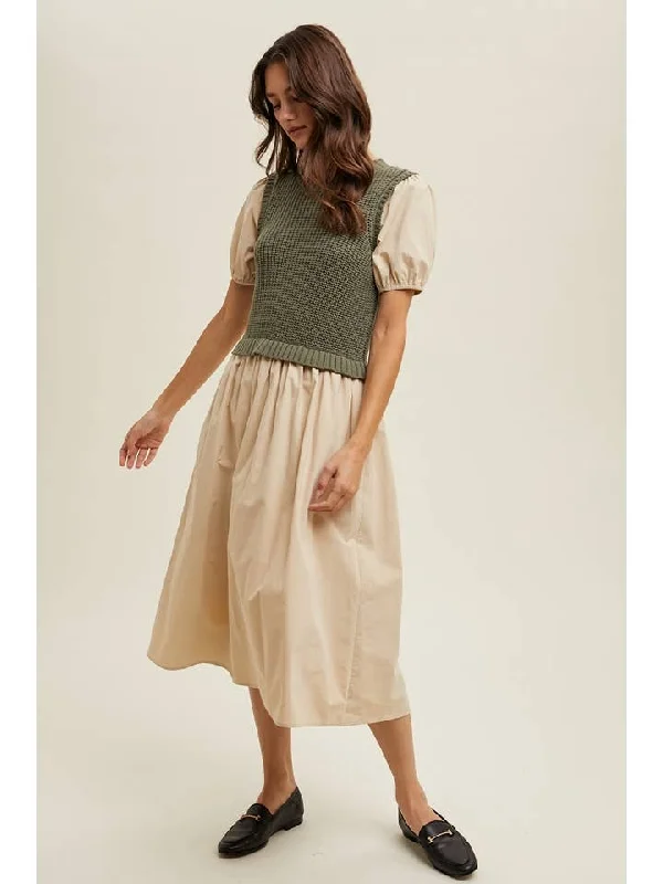 Discount Deals Paris - Mixed Media Dress