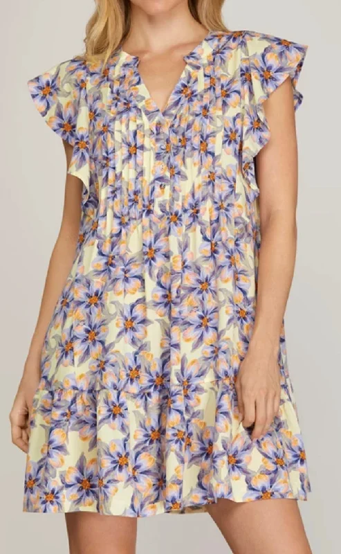Crazy Savings Pintuck Dress in Orange