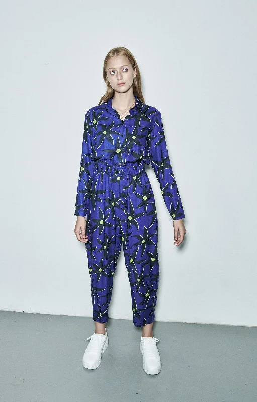 Price Cut Pipacs Barrel Leg Jumpsuit Starflower Blue