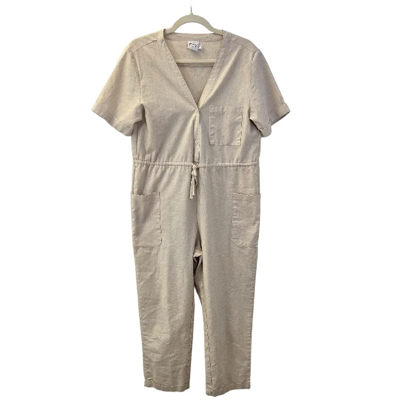 TIME-Limited Offer Princess Polly Linen Blend Utility Crop Jumpsuit Size 6
