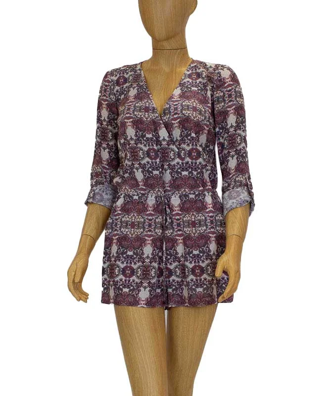 Deal Zone Printed Silk Romper