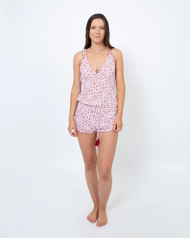 One-DAY Sale Printed V-Neck Romper