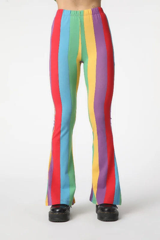 Year-End Sale Rainbow Stripes Flare Pant