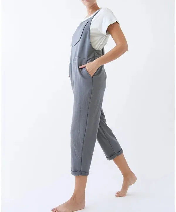 Amazing Deals Relaxed Fit Brushed Organic Hemp Overalls