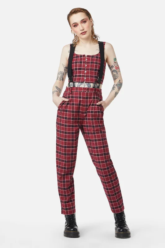 Exclusive Online Offer Revenge Tartan Brace Trouser