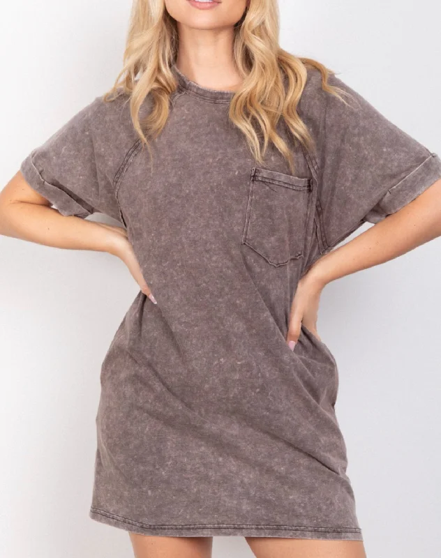 Great Bargains Round Neck T-shirt Dress