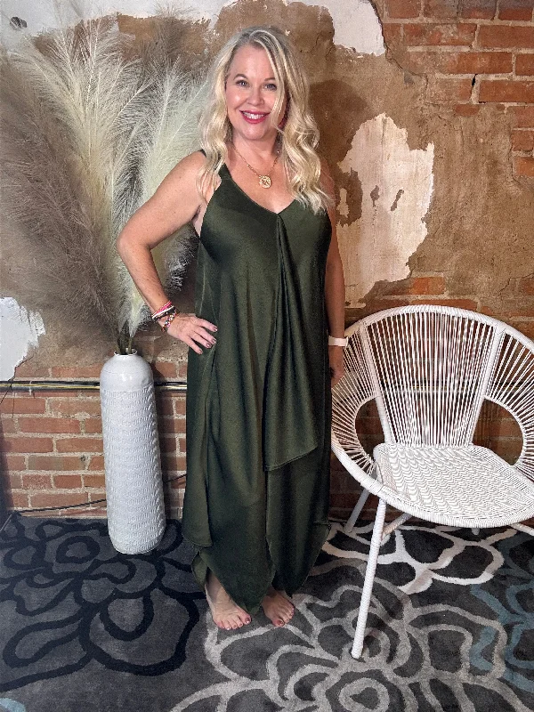 Exclusive Online Offer Satin Sharkbite Hem Dress