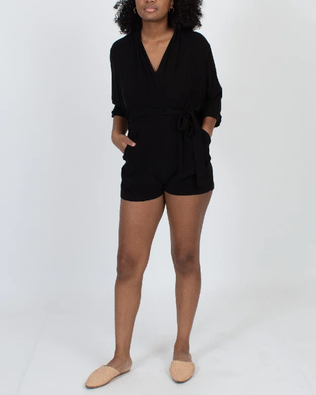 Don't Wait Short Sleeve Wrap Romper