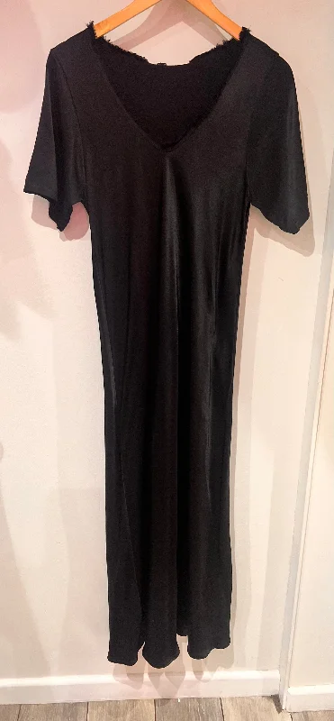 Final Markdown 830301 Silk Bias Cut Dress - Black
