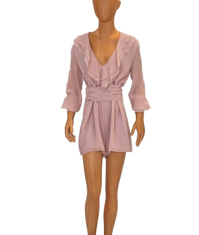 Savings Alert Silk Open Back Romper