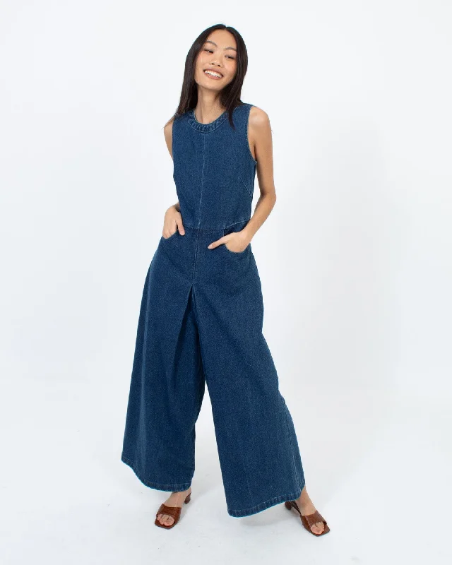 YEAR-End Sale Sleeveless Denim Jumpsuit