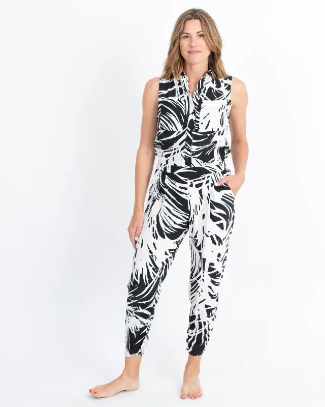 Today Only Sleeveless Printed Jumpsuit