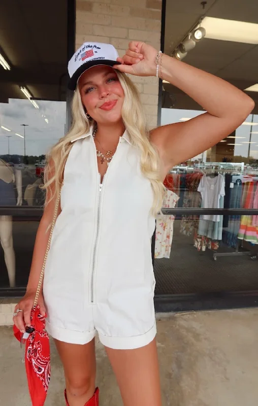 Huge Savings Sleeveless Zip Up Romper