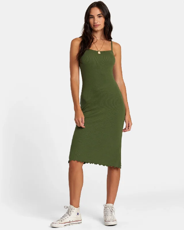 Super Sale Slink Midi Dress - Leaf