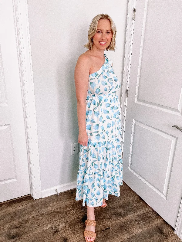 Year-End Clearance Spring Blooms Dress in Blue