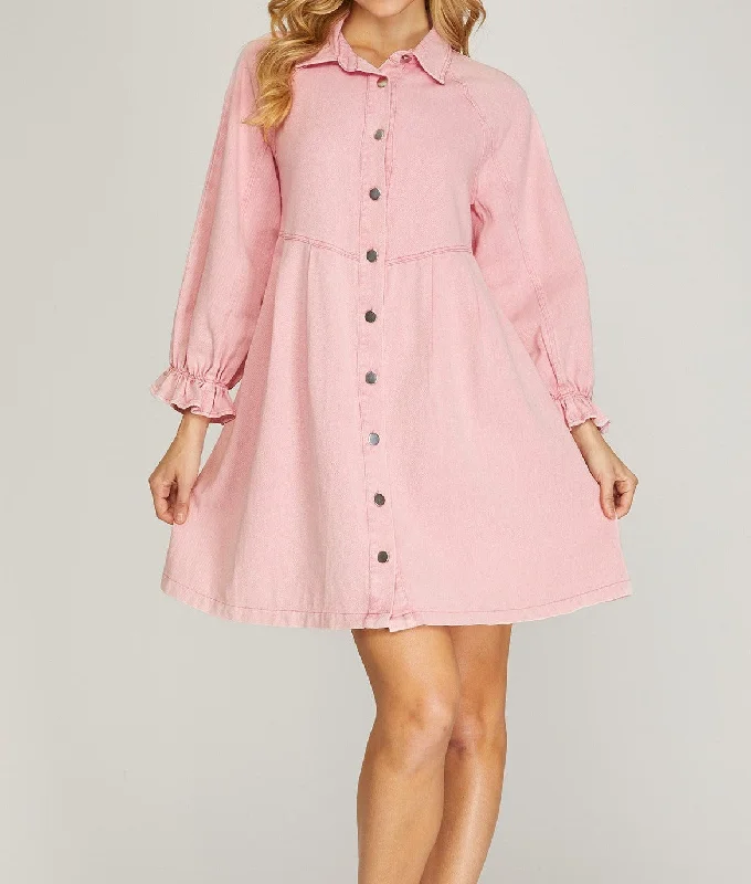 Limited Time Discount Stop Loving You Denim Dress