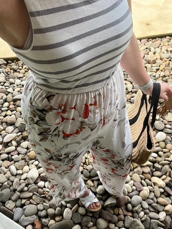 Hot Deal Striped floral jumpsuit