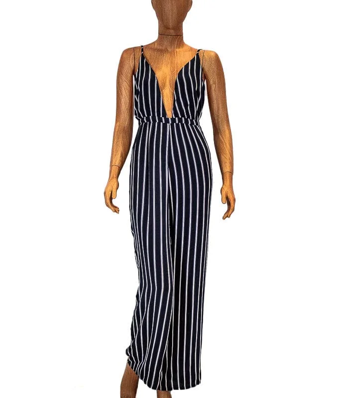 Markdown Madness Striped Jumpsuit
