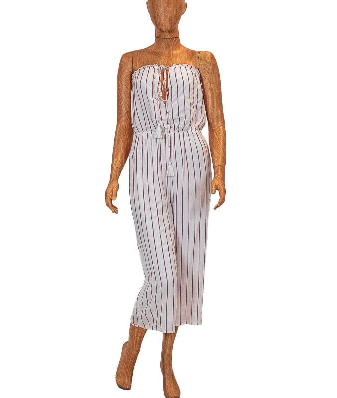 Don’t Miss Out Striped Strapless Jumpsuit