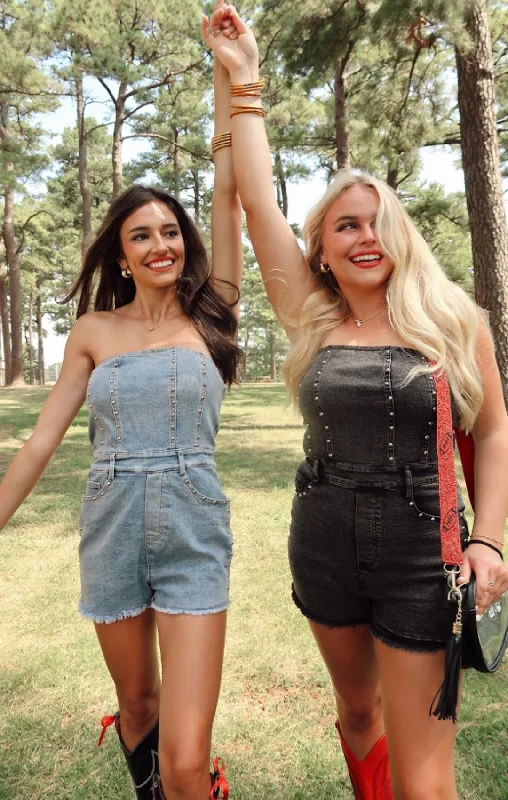 Blowout Deals Studded Western Romper