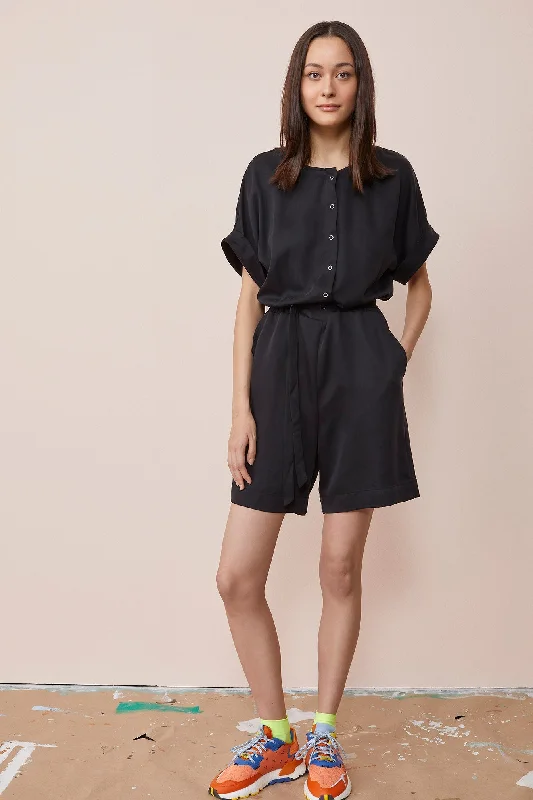 Stock Clearance Summer Suit Black