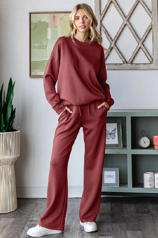 Today’s Deal Marsala Techno Two Piece Set
