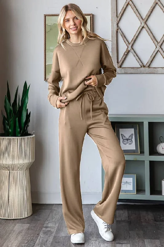Weekend Deal Taupe Techno Two Piece Set