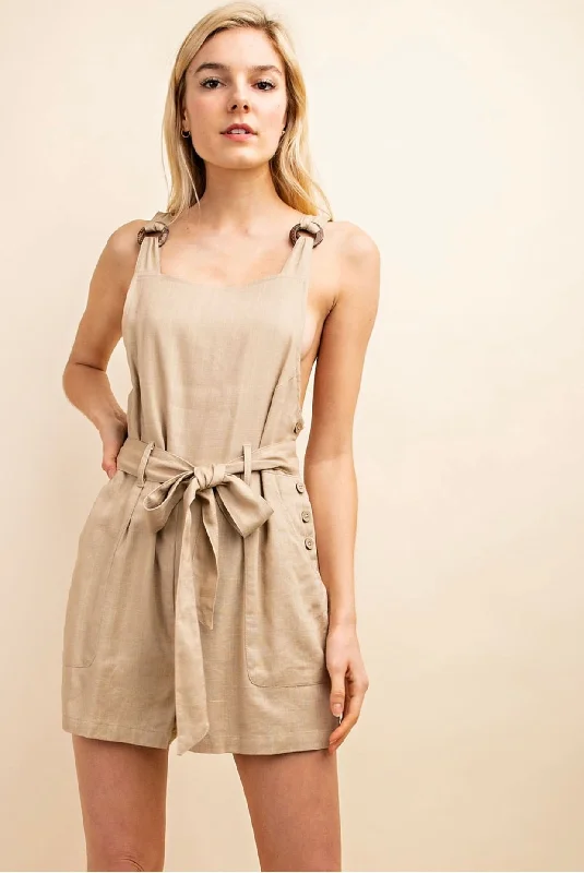 Exclusive Online Offer Taupe Square Neck Romper