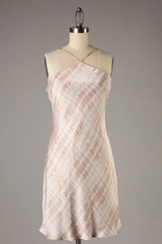 Hot Deal Tie Dye Halter Dress