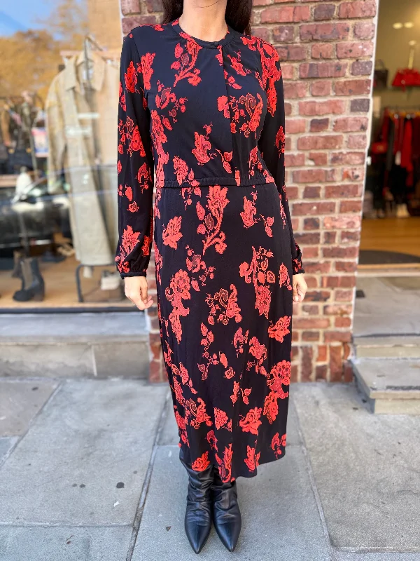 Price Slash TORY BURCH Jersey LS Midi Dress / XS