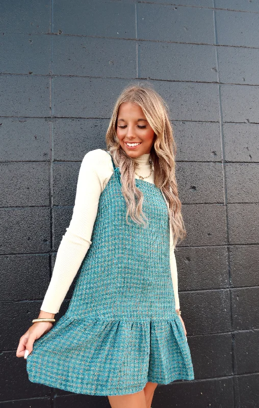 Don’t Miss Out Tweed Drop Waist Mini Dress