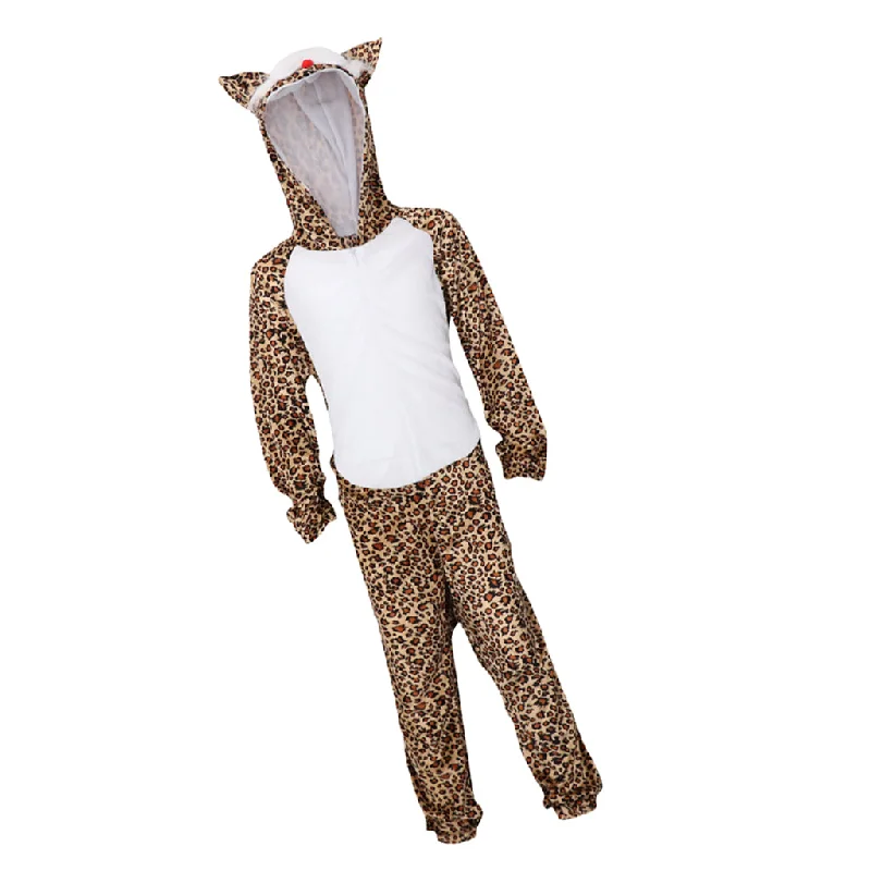 Clearance Sale Maxbell Unisex Kids Animal Kigurumi Pajamas Cosplay Sleepwear Costumes Jumpsuit Leopard