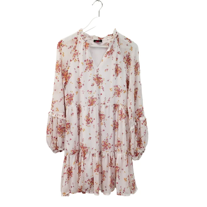 Midnight Sale Vince Camuto Floral Tiered Hem Boho Dress Size Small