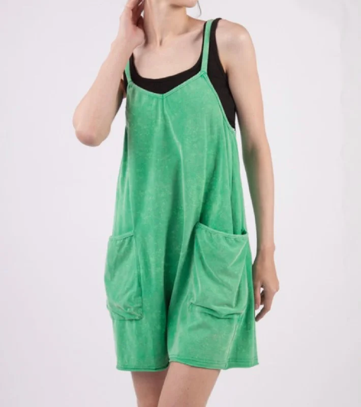 Markdowns Voice Your Opinion Romper in Green