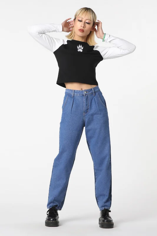 Hurry In Washed Denim Goth Jean
