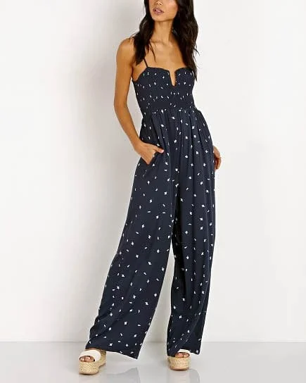 Special Promotion "West" Navy Printed Jumpsuit