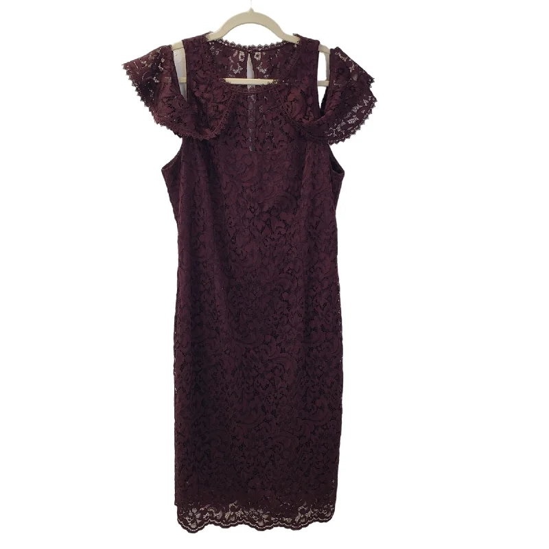 Super Sale White House Black Market Lace Overlay Off The Shoulder Sleeve Dress Size 10/12