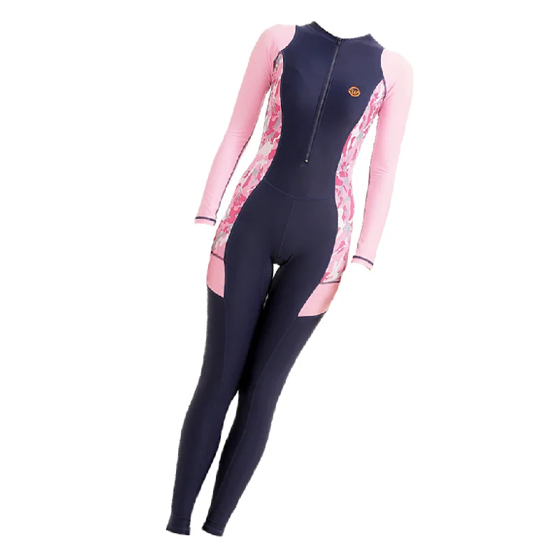 Super Deal Maxbell Women Diving Wetsuit Sailing Suit Jumpsuit UV Protect Rash Guard 2XL Pink