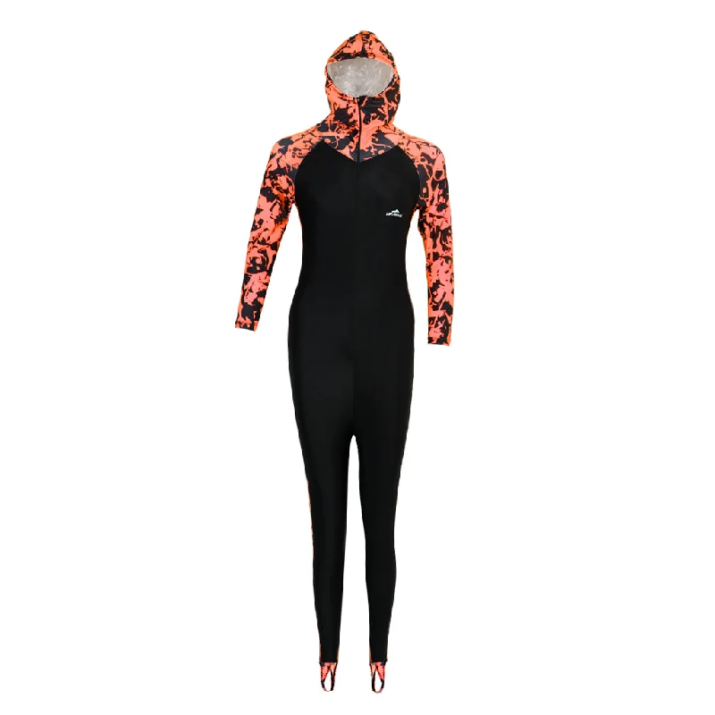 Super Deal Maxbell Women Girl Full Body Swimsuit Jumpsuit Rash Guard Wetsuit M Orange + Black Super Deal Maxbell Women Girl Full Body Swimsuit Jumpsuit Rash Guard Wetsuit M Orange + Black